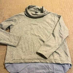J. Crew Mercantile Gray Cowl Neck/Faux Layered Sweatshirt